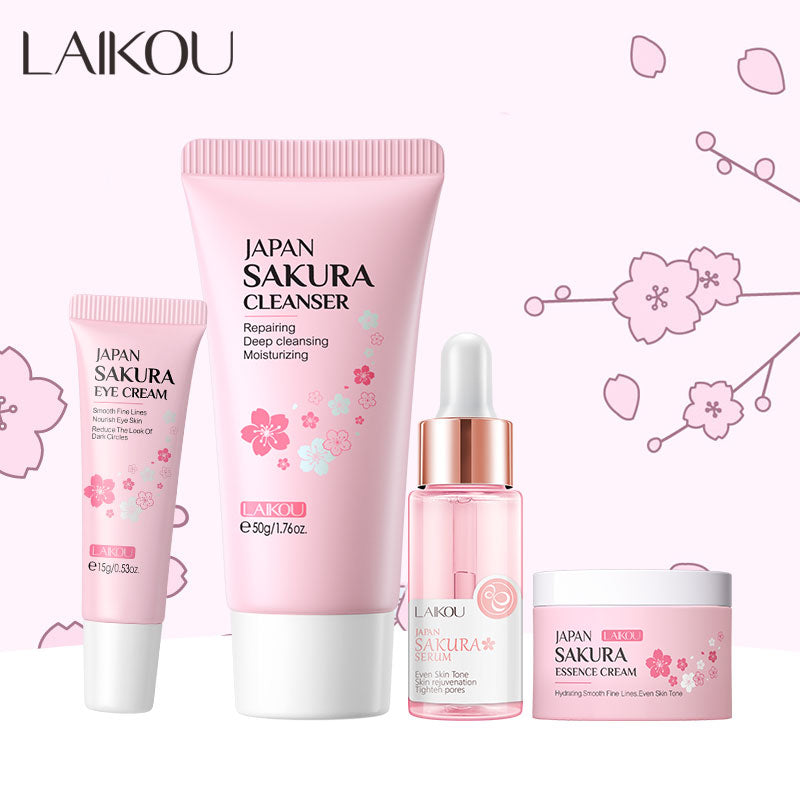 LAIKOU Sakura Skincare Sets Face Serum Nourishing Cream Oil Control Skin Care Rejuvenation